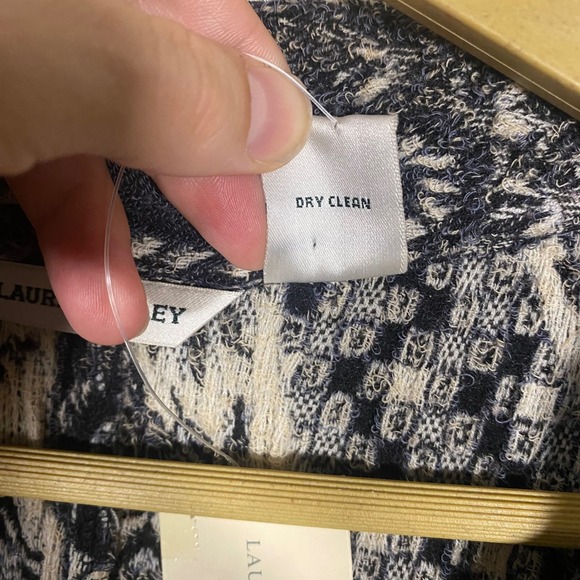 Laura Ashley Women's XL Textured Paisley Mixed Media Blazer Boho Lagenlook - Picture 6 of 14